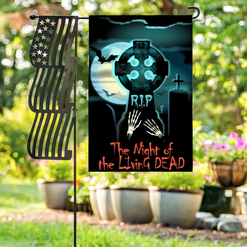 Linen Garden Flag 12" x 18" (Two Sides with Different Printing)(Made in Queens)