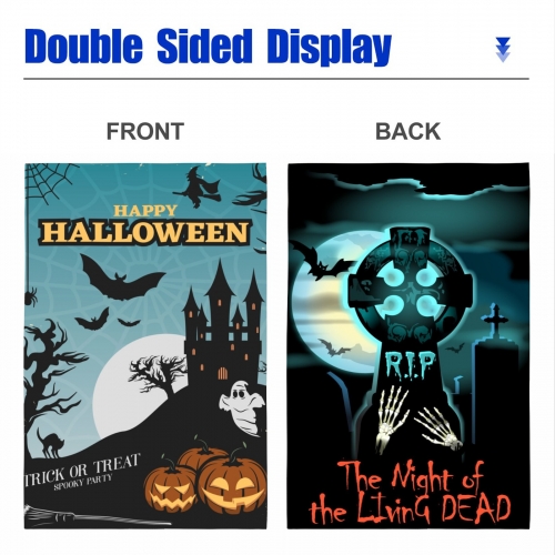 Linen Garden Flag 12" x 18" (Two Sides with Different Printing)(Made in Queens)