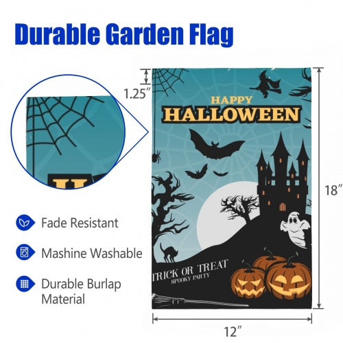 Linen Garden Flag 12" x 18" (Two Sides with Different Printing)(Made in Queens)