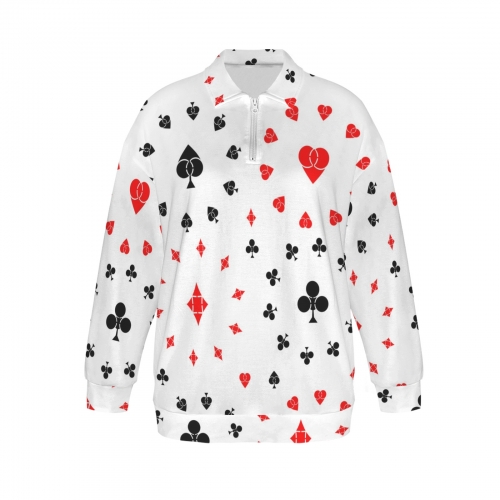 Women's Quarter Zip Pullover Sweatshirt