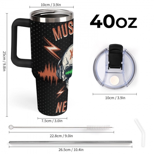 40oz Tumbler with Multi-Color Top Handle