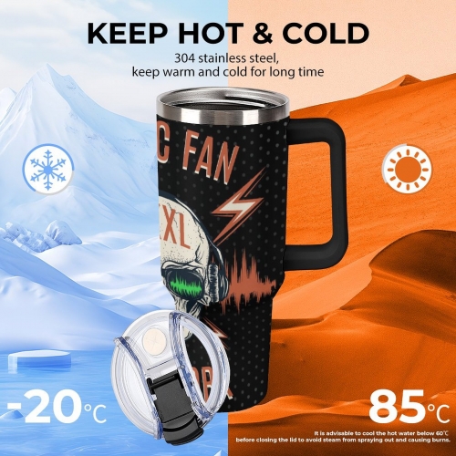 40oz Tumbler with Multi-Color Top Handle