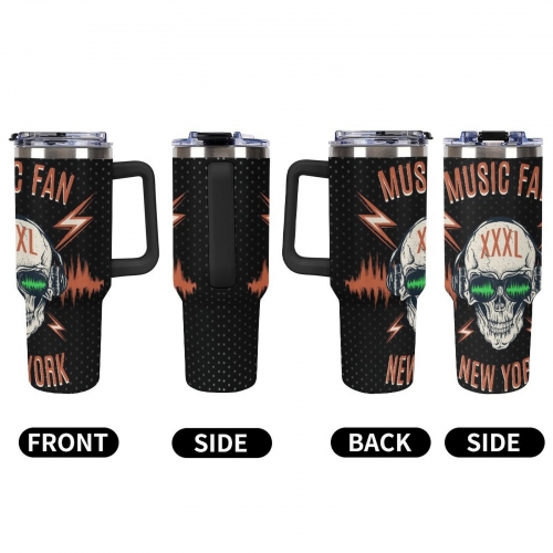 40oz Tumbler with Multi-Color Top Handle