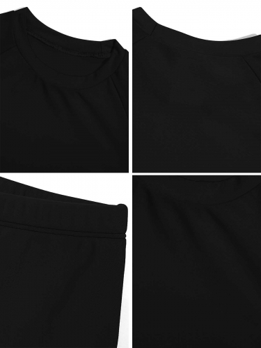 Kid's Short Sleeve Swimsuit Set (Made in USA）