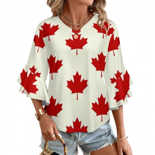 Women's Ruffle Sleeve Blouse