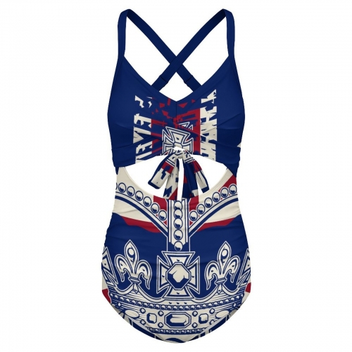 Women's Twist Front Tie Back Swimsuit