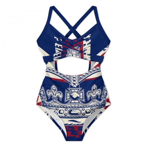 Women's Twist Front Tie Back Swimsuit