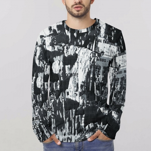 All Over Print Long Sleeve Cotton T-shirt