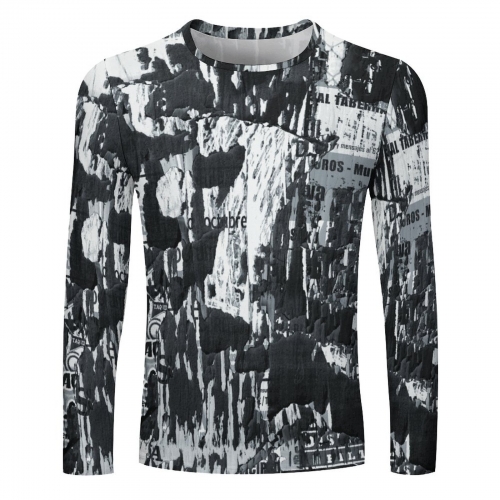 All Over Print Long Sleeve Cotton T-shirt