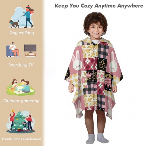 Kids' Fleece Hooded Cape