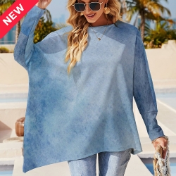 Women's Asymmetric Hem Long Sleeve Top